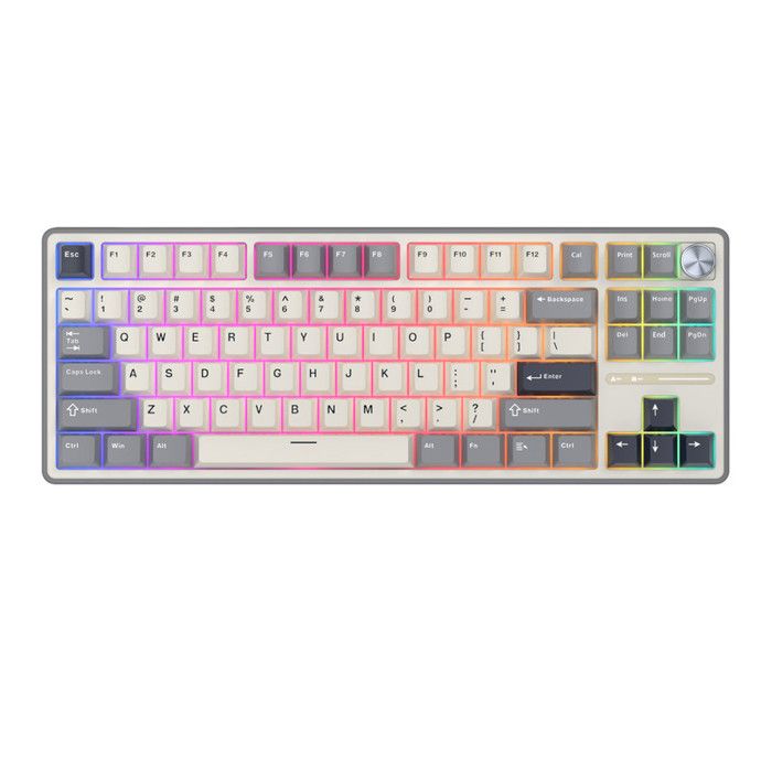 Clavier mécanique RK ROYAL KLUDGE RKR87Pro USB - 87 touches jeu & bureau séparable hot-swappable RGB réglable 2 niveaux repose