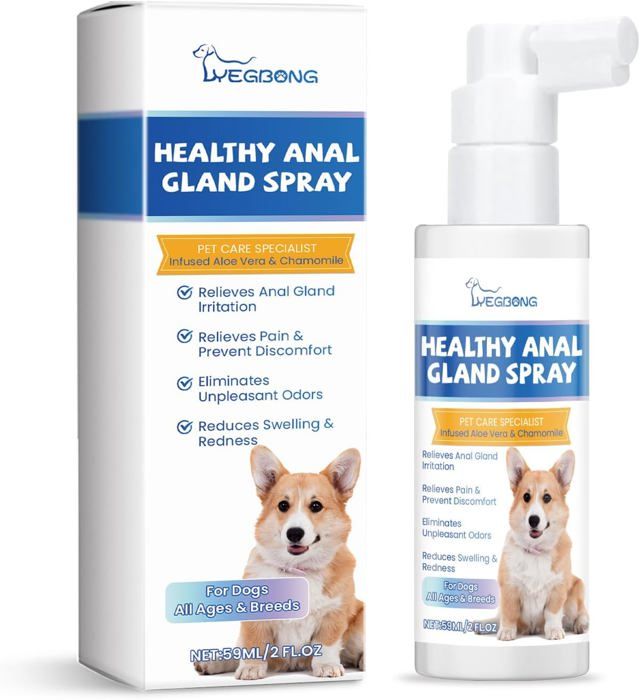 Spray antiodeurs pour glande anale pour chien Ingrédients doux et frais après le rempotage