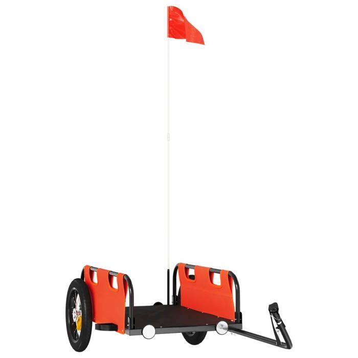 Meilleures Remorque de vélo-Remorque de marchandises-orange tissu oxford et fer SSDC2826597