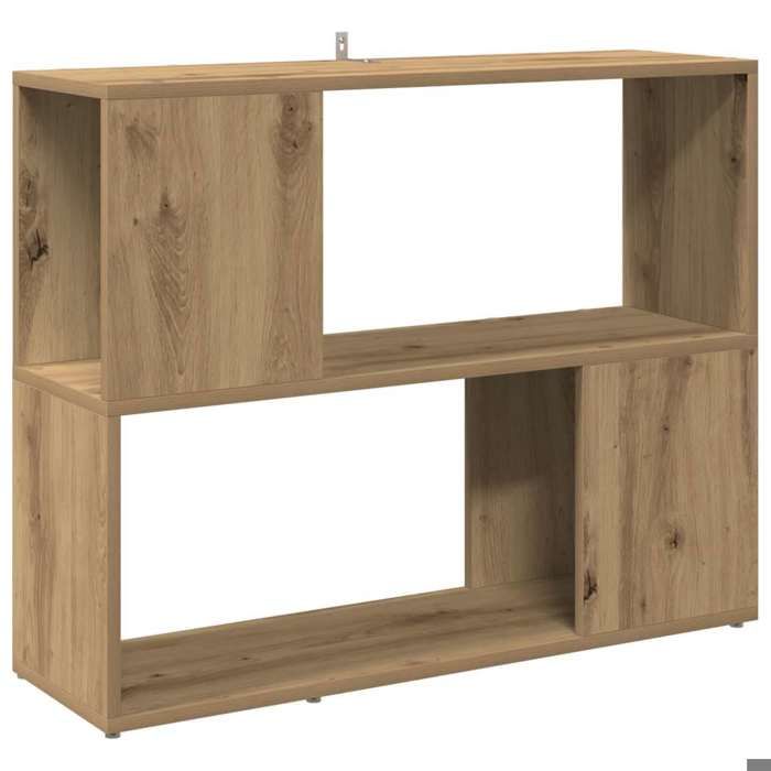 Réduction - Bibliothèque en bois，Meuble Étagère - Séparateur de pièce chêne artisanal 80x24x63 cm @34833