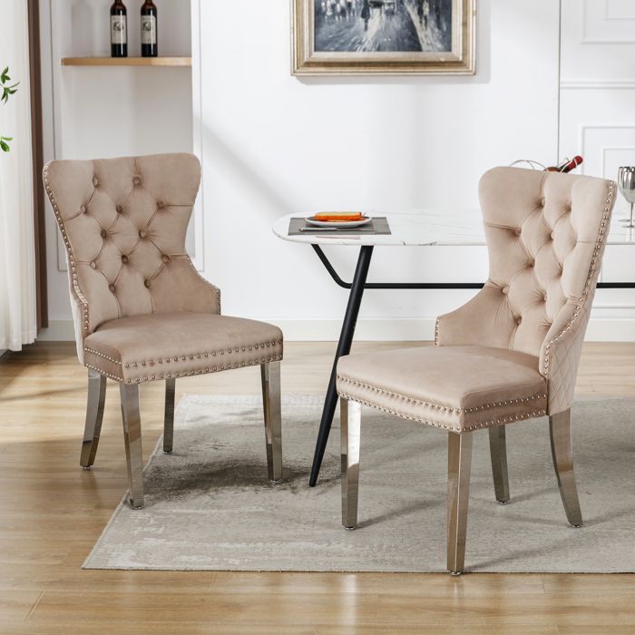 Fauteuil Chaises de salle à manger en matériaux écologiques (chaises de cuisine chaises de salon avec anneaux de porte uniques dans