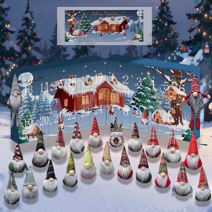 Calendrier de l'Avent Glowing Gnome – Calendrier de compte à
