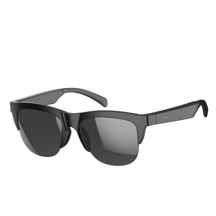 Lunettes stéréo Bluetooth sans fil noires étanches Bluetooth V5.4 appels mains libres lecture de musique lunettes d