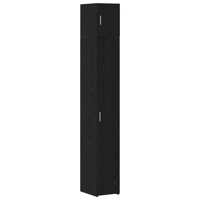 Armoire de rangement moderne - vidaXL - Chêne Noir - Bois dingénierie - 30x42 5x225 cm - 2 portes