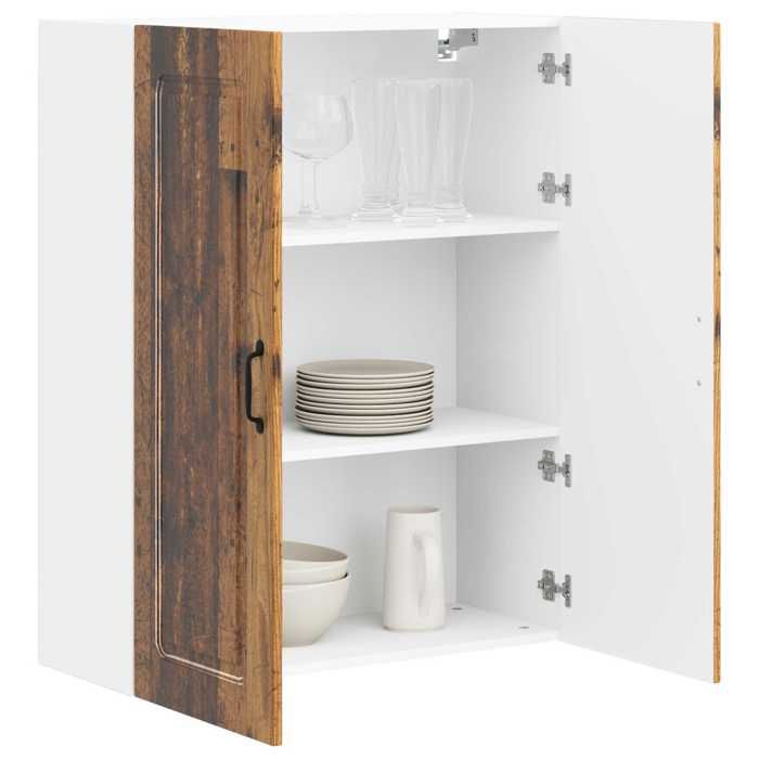 Sarazyj®Armoire de Salle à manger/sideboard - Marron Cabinet de cuisine Kalmar - Bois Ancien - 80 x 31 x 100 cm - 28587