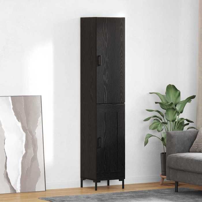 vidaXL Haut Armoire Chêne noir 345 x 34 x 180 cm Bois dingénierie 3416217