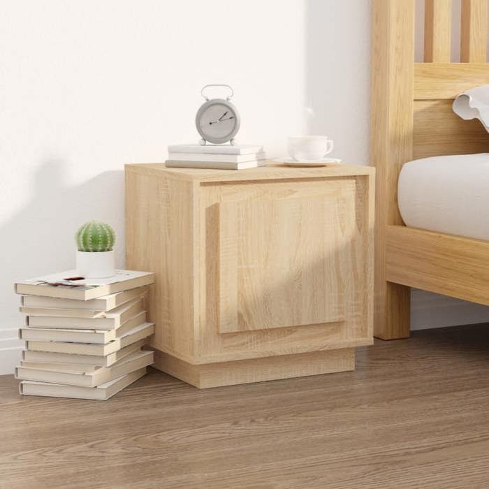 Tables de chevet(Lot de 2) - SWEETY -Tables d’Appoint/Table de nuit - chêne sonoma 44x35x45cm - bois dingénierie 85504411