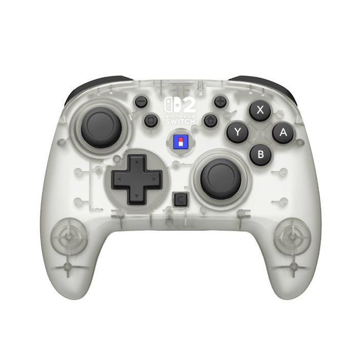 Manette - Nintendo Switch 2 - Horipad Turbo Frost - Sans fil - Blanc et transparent - Bouton C/Assign