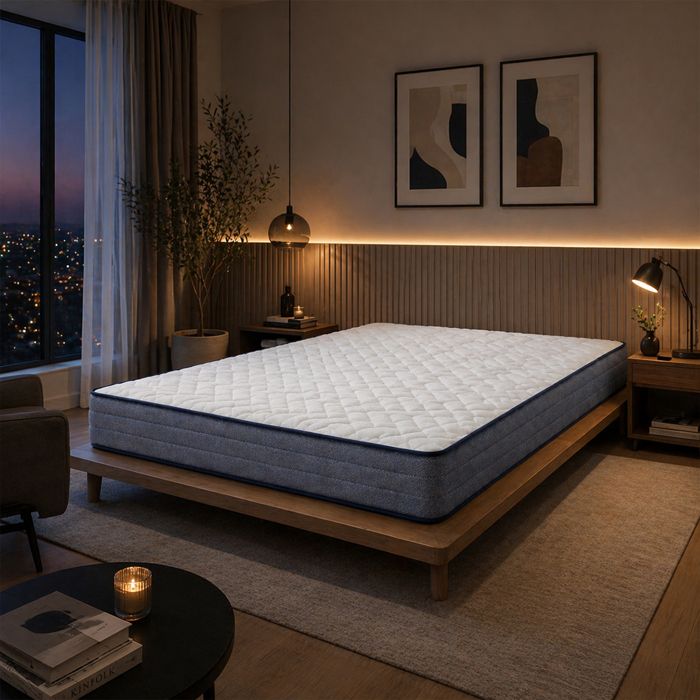 Matelas Nora réversible King size 180x200x20 cm en mousse à mémoire de forme multicouche confort supérieur respirant-VISIODIRECT-