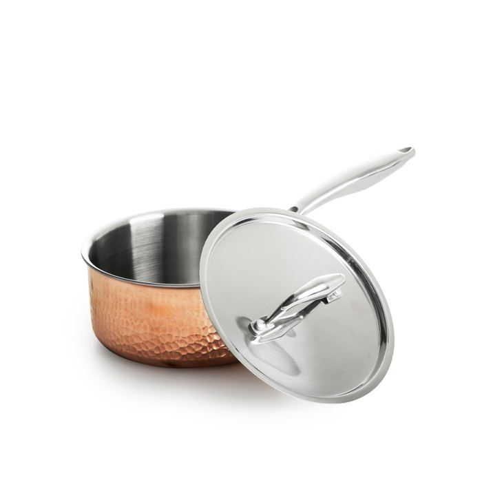 Jernverket – Casserole Cuivre Martelé avec Couvercle 18 cm