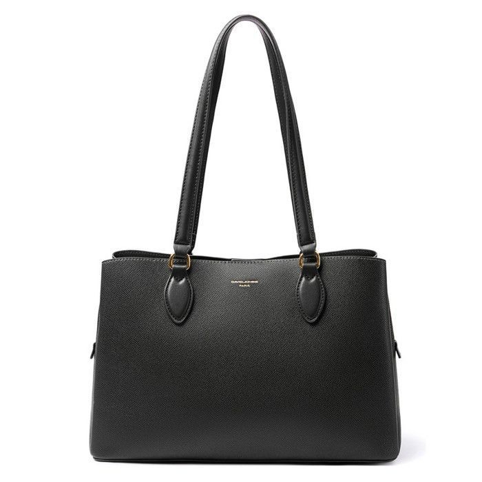 David Jones - Grand Sac à Main Cabas Femme Porté Epaule Cuir PU Fourre-Tout Anse Longue Sac 3 Compartiments A4 Ville Mode Noir David Jones - Grand Sac à Main Cabas Femme Porté Epaule Cuir PU Fourre-Tout Anse Longue Sac 3 Compartiments A4 Ville Mode Noir