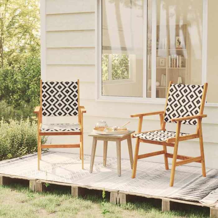 Chaises/Fauteuils de jardin Antirouille (lot de 2) Bois dacacia solide - Meuble dExtérieur LL1198