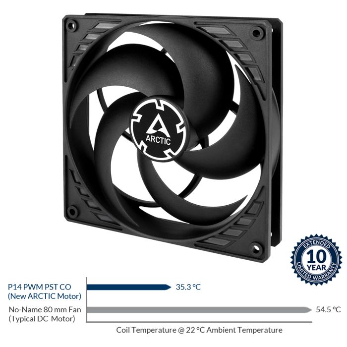 Arctic P14 PWM PST Co - Ventilateur boitîer 140mm - vue 1