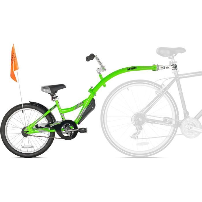 Remorque à vélo WEERIDE COPILOT - Vert - Jusquà 45 kg - Trailerbike fort et luxueux