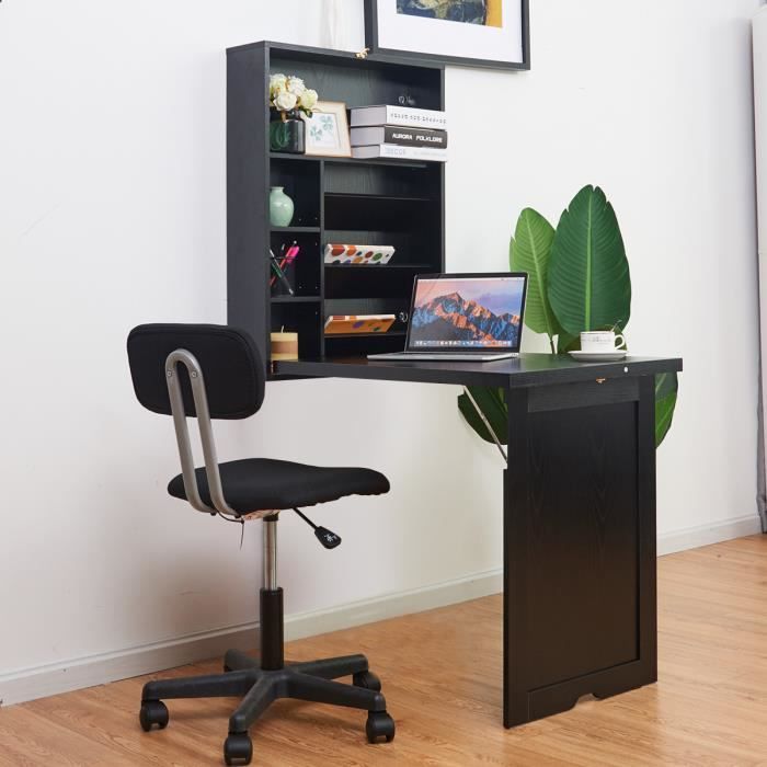 Giantex Bureau Mural Rabattable Solution Astucieuse Pour Optimiser L Espace Disponible En Noir Achat Vente Table Murale Bureau Mural Rabattable Soldes Sur Cdiscount Des Le 20 Janvier Cdiscount