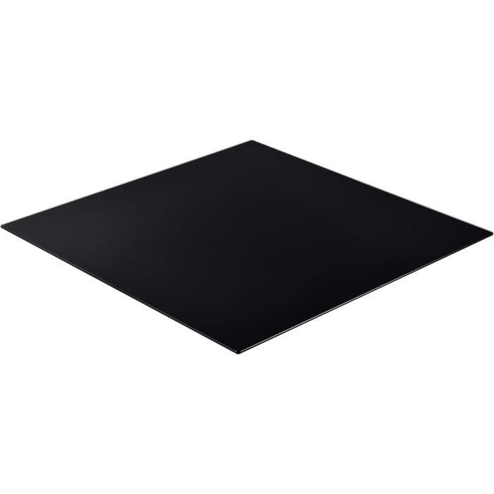 Verre Fond De Hotte 70x50cm Noir - Protection Éclaboussures Cuisine ESG 6mm