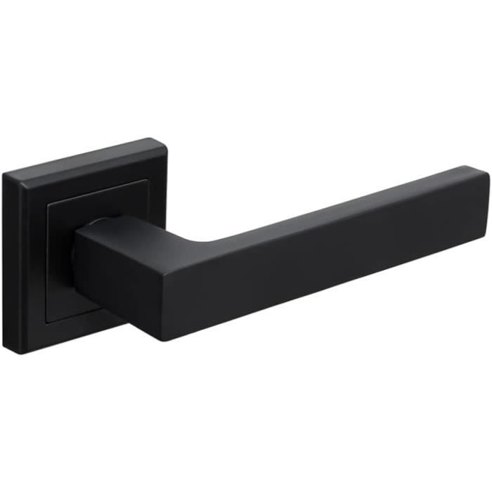 Poignées de porte intérieures et extérieures noires mates