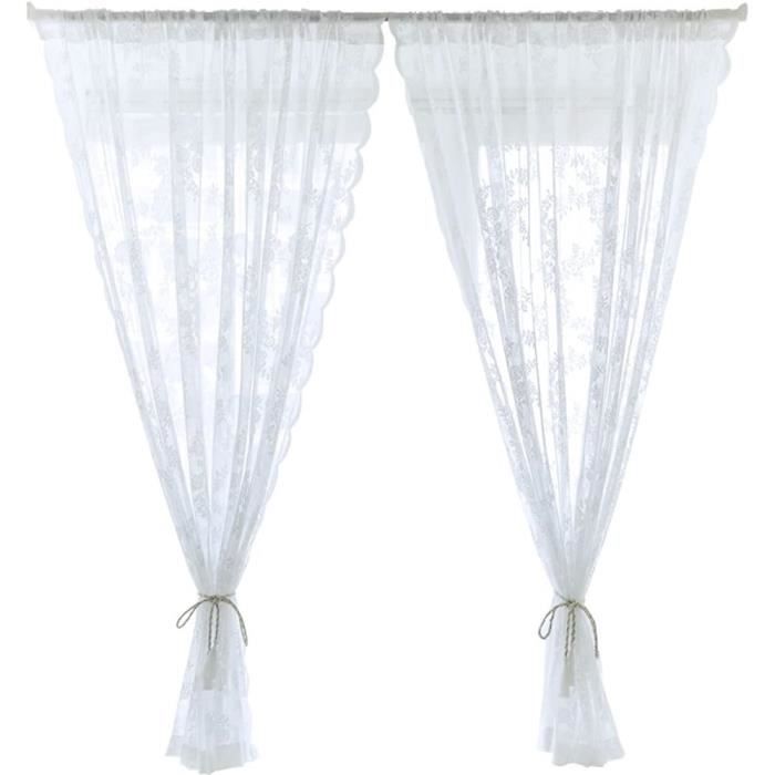 Rideau En Dentelle à Fleurs Blanches Pour Chambre Rideaux De - France