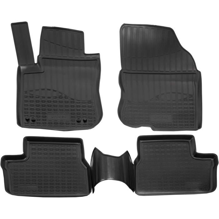 Tapis de sol pour Seat Cordoba 2003-2009 en caoutchouc TPE 3D Noir 4Pcs