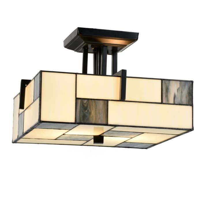 Coloured By Art - Tiffany Lampe - Tiffany Plafonnier Mondriaan