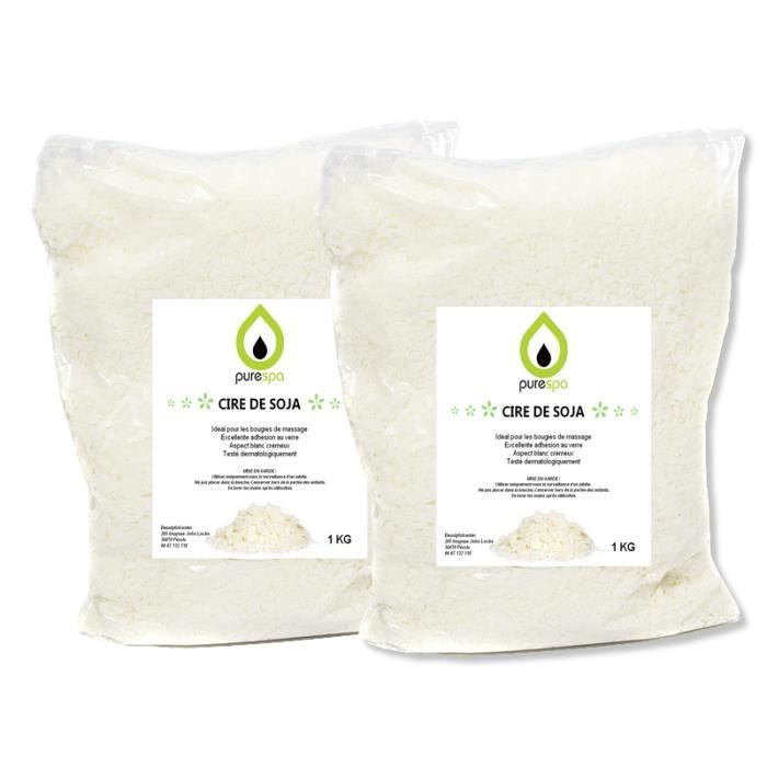 Cire De Soja Naturelle Pour Bougies - 2kg - Flocons - Combustion Lente Vegan