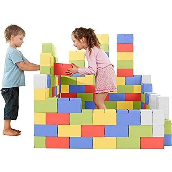 GIGI BLOKS Méga Blocs de Construction 200 XXL Color - Jeu de pièces, Blocs  géants pour Enfants