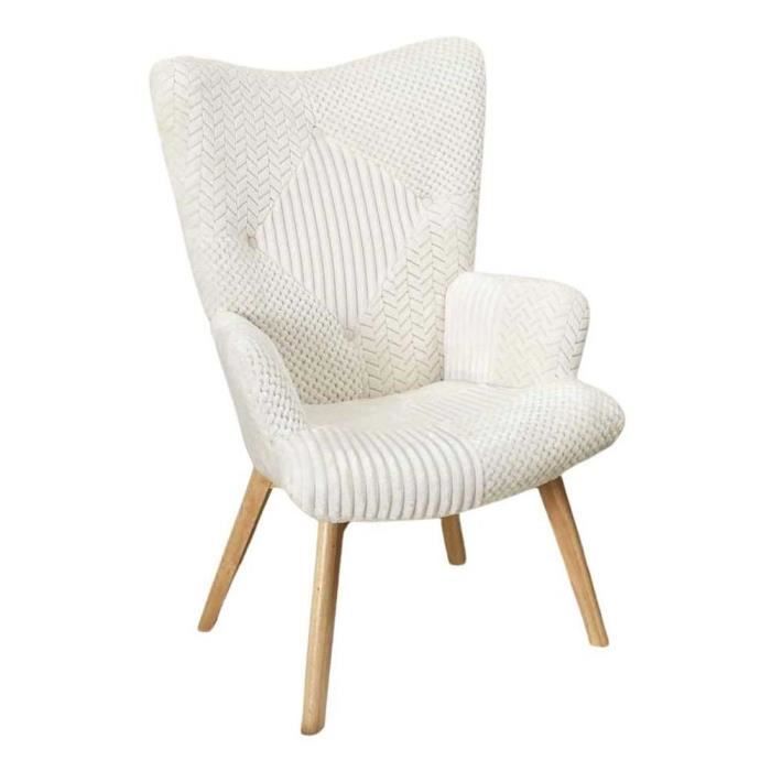 fauteuil patchwork blanc helsinki blanc