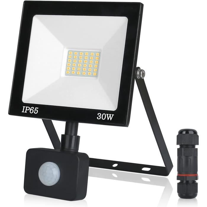 8x 30W Projecteur LED Détecteur de Mouvement, 3000LM 6000K Blanc Froid 8x 30W Projecteur LED Détecteur de Mouvement, 3000LM 6000K Blanc Froid
