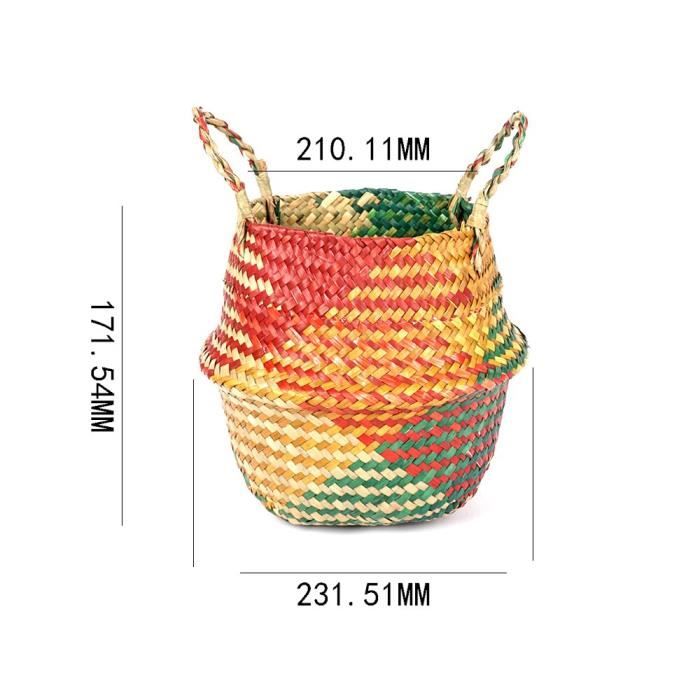 Panier Jonc De Mer Action Zerodeko 1 Pc Pot De Fleurs En Paille Pots De Fleurs Tissu00e9s Panier De Panier Jonc De Mer Rectangulaire