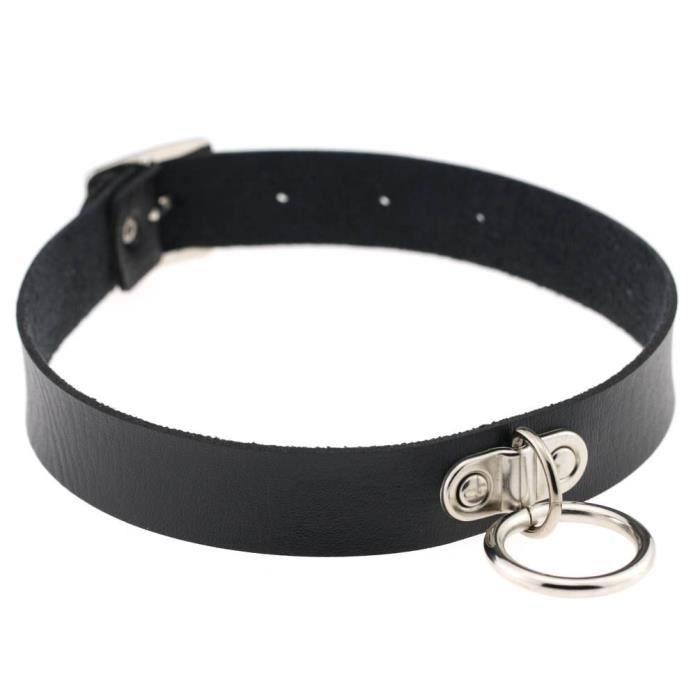Choker - Collar BDSM en cuir avec Ring - Collier BDSM - Collar de