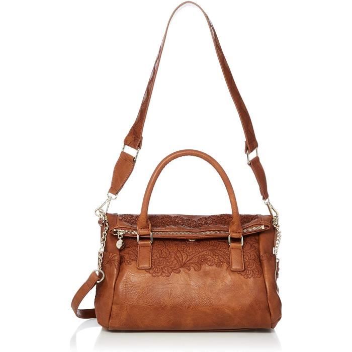 sac desigual marron