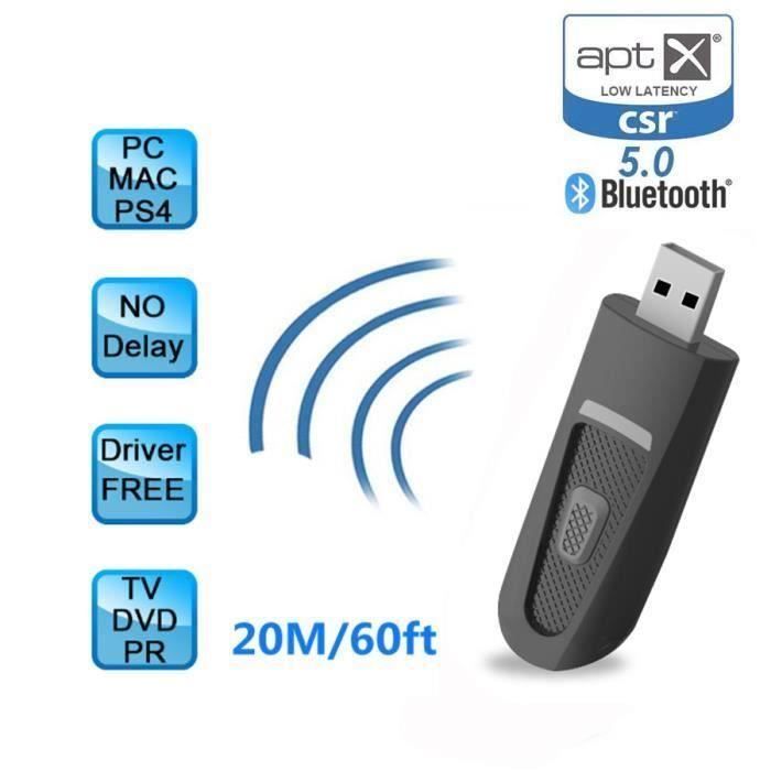 Clé Adaptateur Bluetooth 5.0, USB Bluetooth CSR pour TV PC S26864