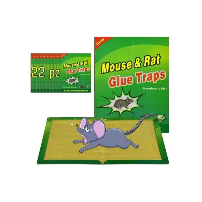 Piege a Souris Colle Collant 22 Pièces Pièges à Souris Attrape Anti Souris  Rat Glue Plaque Collante Piège Souris et à Rats
