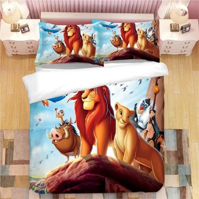 Housse De Couette Lion, Parure De Lit Animal, Housse De Couette Safari