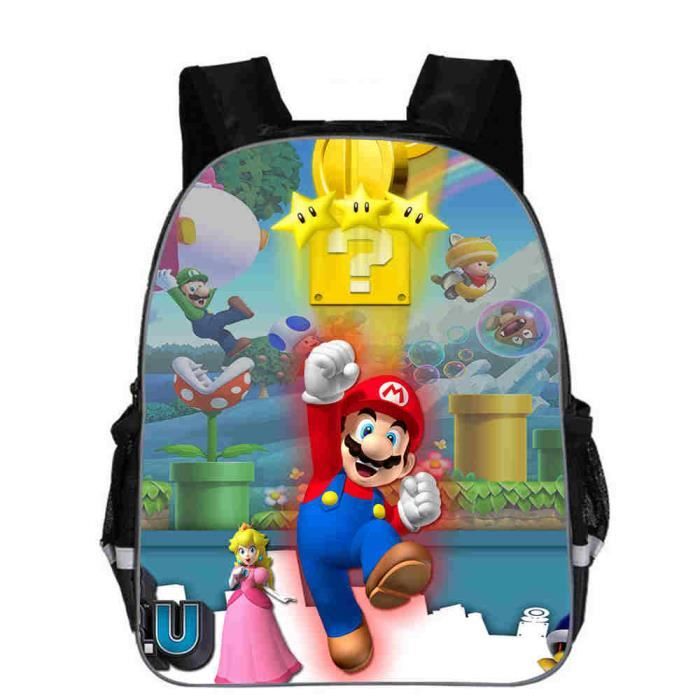 Sac à dos 11 pouces Sac À Dos Mario Bros Pour Enfants De La Maternelle, Pour Filles Et Garçons