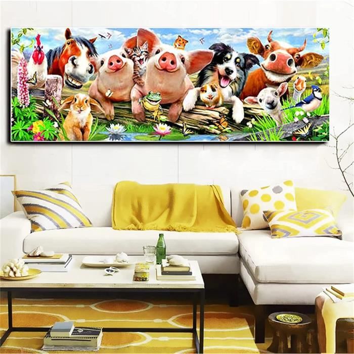 Domybest Peinture Diamant 5D Chevaux 40x30cm - Kit DIY Artisanat Diamant