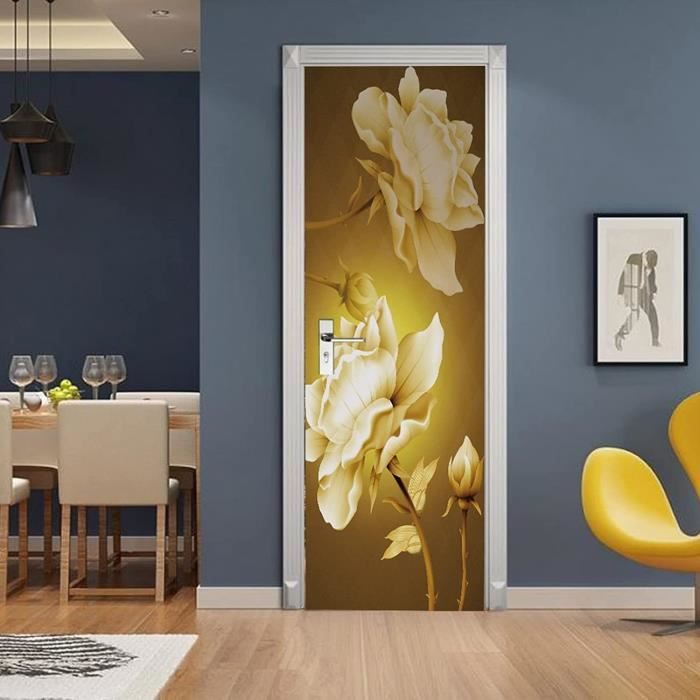 Sticker Porte Autocollant Poster De Porte 3D Motif Dart En Mosaque De