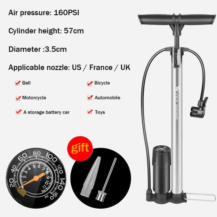 Pompe À Vélo West Biking 80 Psi Pompe À Air Manuelle Pour
