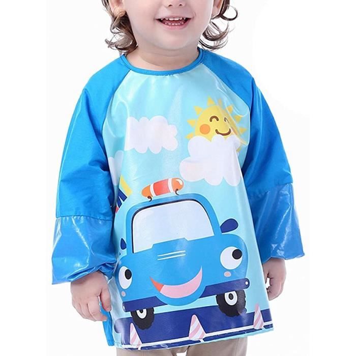 Enfant Tablier Blouse De Peinture Bebe Bavoir Manches Longues Impermeable Smock Repas Protection 2 6 Ans Cdiscount Puericulture Eveil Bebe