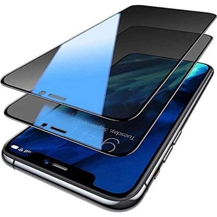 2 Pack Verre Trempé iPhone 11, Anti-Spy Vitre Protection d'ecran en Verre  Trempé incassable Tempered Glass - Cdiscount Téléphonie