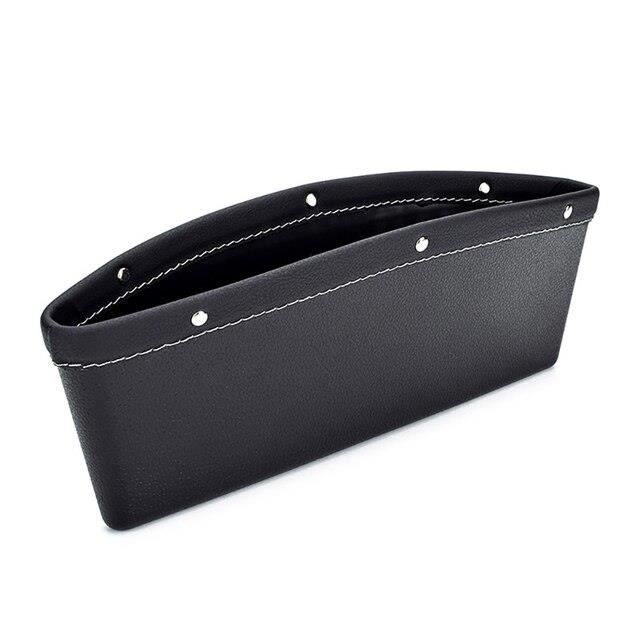 Porte-gobelets Voiture En Cuir PU - 2 Sacs De Rangement Pour Siège - Noir - Compatible Plupart Des Véhicules