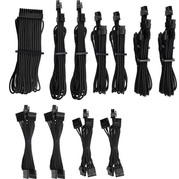 Corsair Premium Pro Sleeved Kabel Set Gen 4 wei?/schwarz