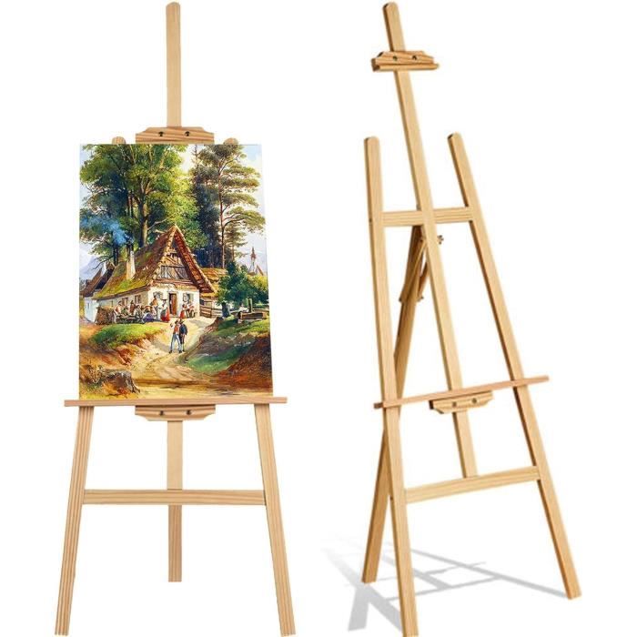 Chevalet en bois, DAYPLUS chevalet d‘artiste, 175CM chevalet de dessin,