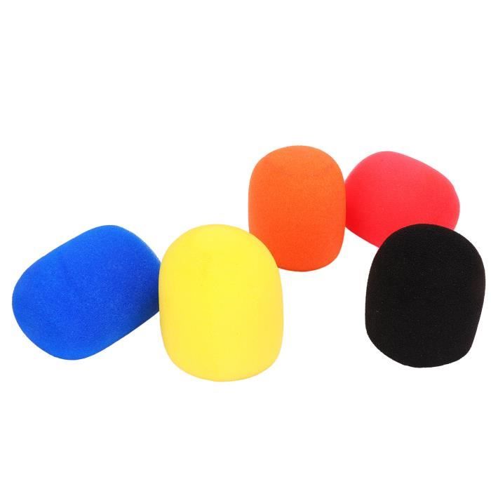 Lot De 6 Pare-vent Mousse Rose Pour Micro Portable – Couvre Microphone Anti-vent Anti-pop Karaoké, Streaming, KTV, Interview