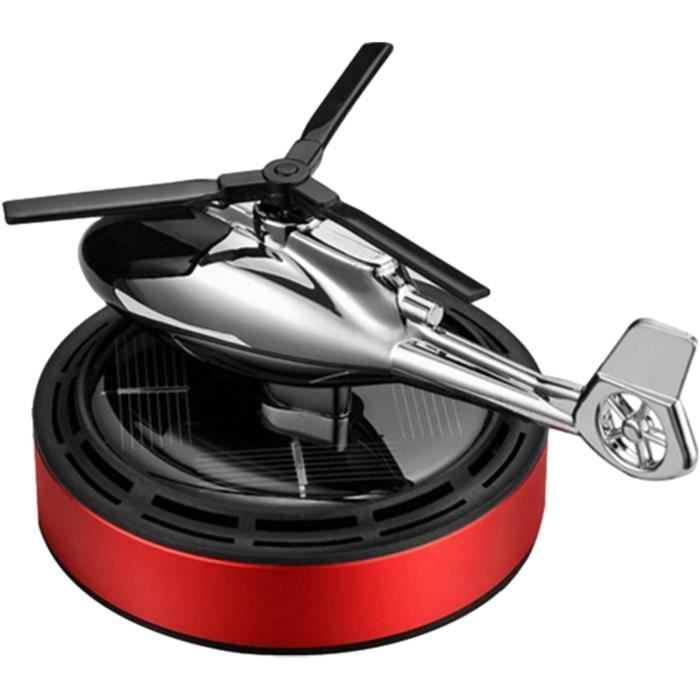 Avion Solaire Décoratif Pour Tableau De Bord De Voiture - Modèle Miniature Qui Tourne - 9 Cm