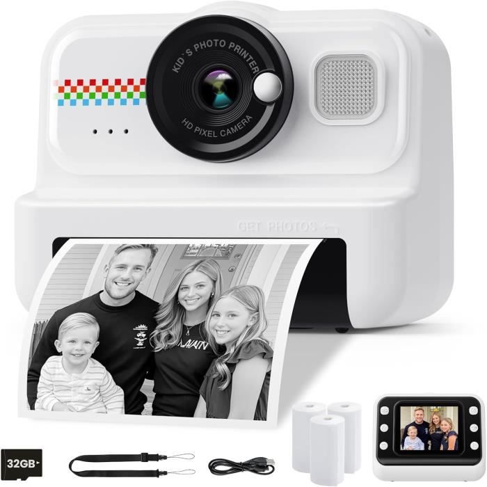 Appareil Photo Instantané Enfant Appareil Photo Instantané Numérique Pour Enfant: 2,4" Écran 1080P Hd Caméra Enfant Avec Carte Appareil Photo Enfant