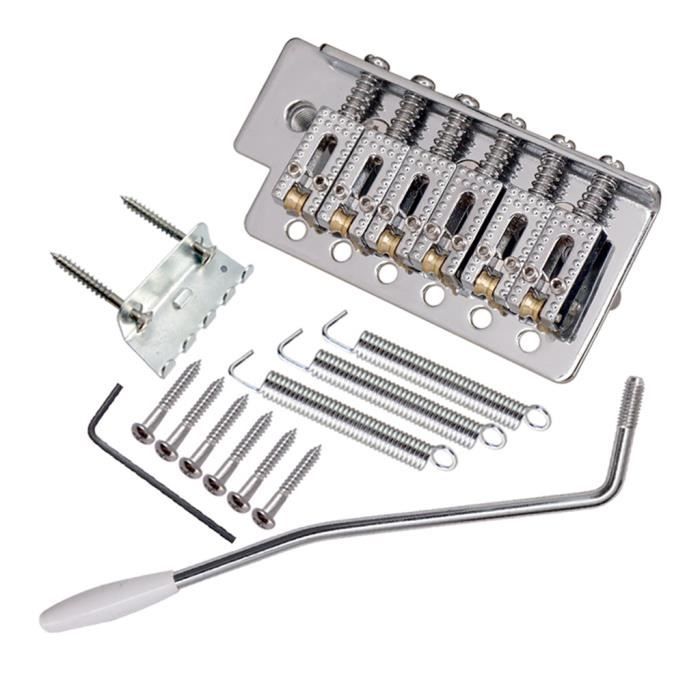Selles De Chevalet Tremolo Pour Guitare électrique - 6 Pièces, Alliage Zinc, Noir Ou Argent, Avec Vis Et Ressorts - 7