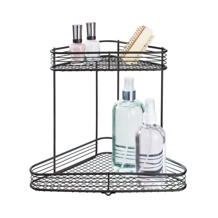 Etagere De Coin Pour Salle De Bain Interdesign 26 7 Cm Noir Cdiscount Puericulture Eveil Bebe
