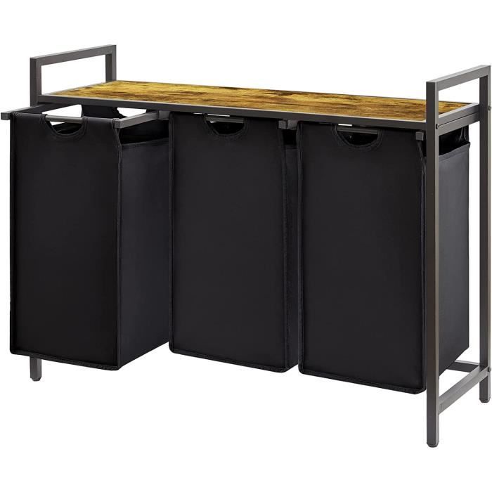 Lifewit Panier a linge avec 3 compartiment, Corbeille a linge sale