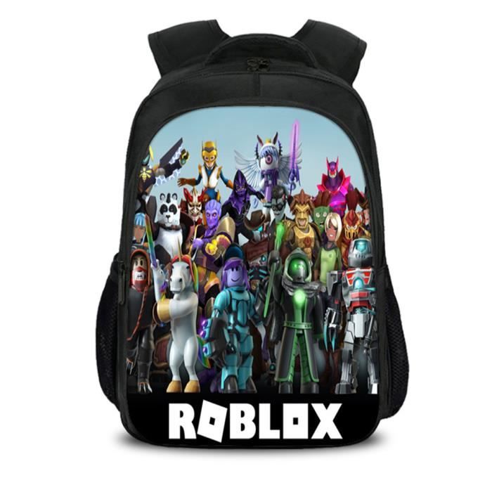 Robllox Sac à Dos, 3D Impression Robllox Sac à Dos Pour Enfants Dessin Animé Anime Backpack Grande Capacité Ultra Léger Cartable Maternelle Imperméable Réglable Sac A Dos Pour I'école Plein Air Sport